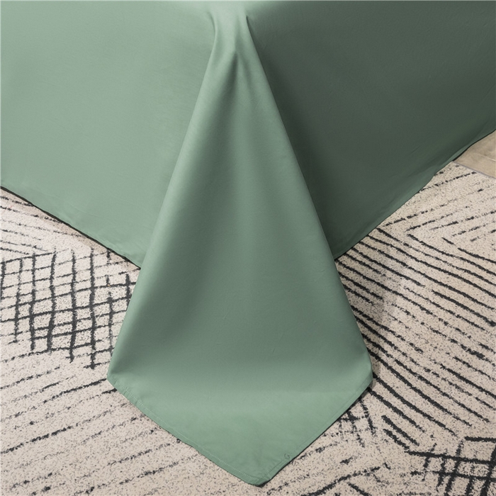 91家纺网 家纺一手货源 找家纺 小叮当家纺仓储工厂店 2025新款(热买家秀不断货)40s贡缎长绒棉纯棉字母款全棉四件套轻奢床上用品 抹茶绿