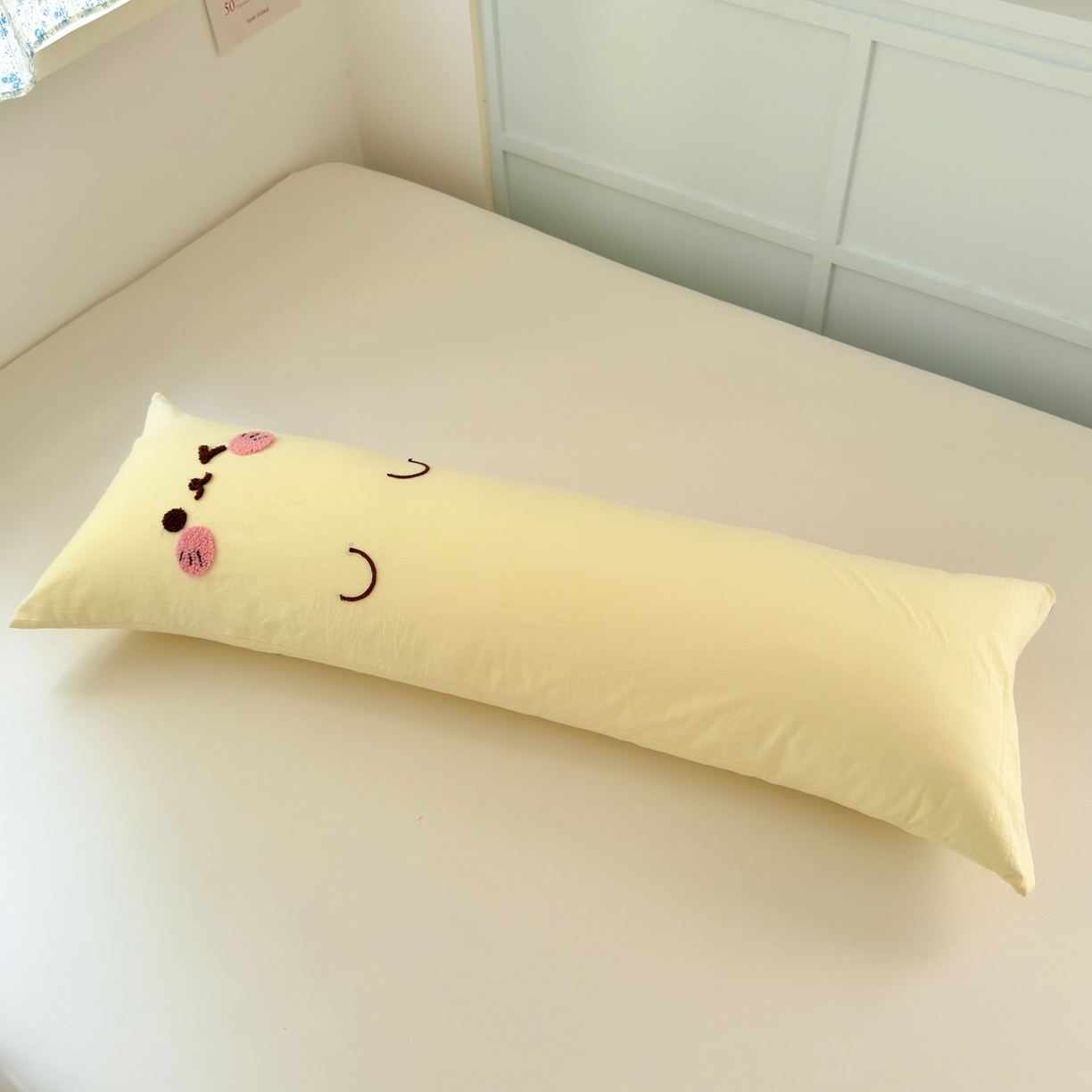 丽涵家纺 2025新款可爱抱抱喵抱枕侧睡抱枕夹腿靠枕 抱抱喵-奶黄