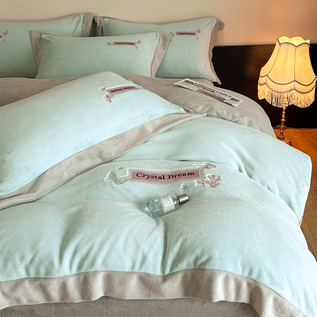 91家纺网 家纺一手货源 找家纺 （总）梦幻之城 2025新款牛奶绒刺绣款四件套-梦菲