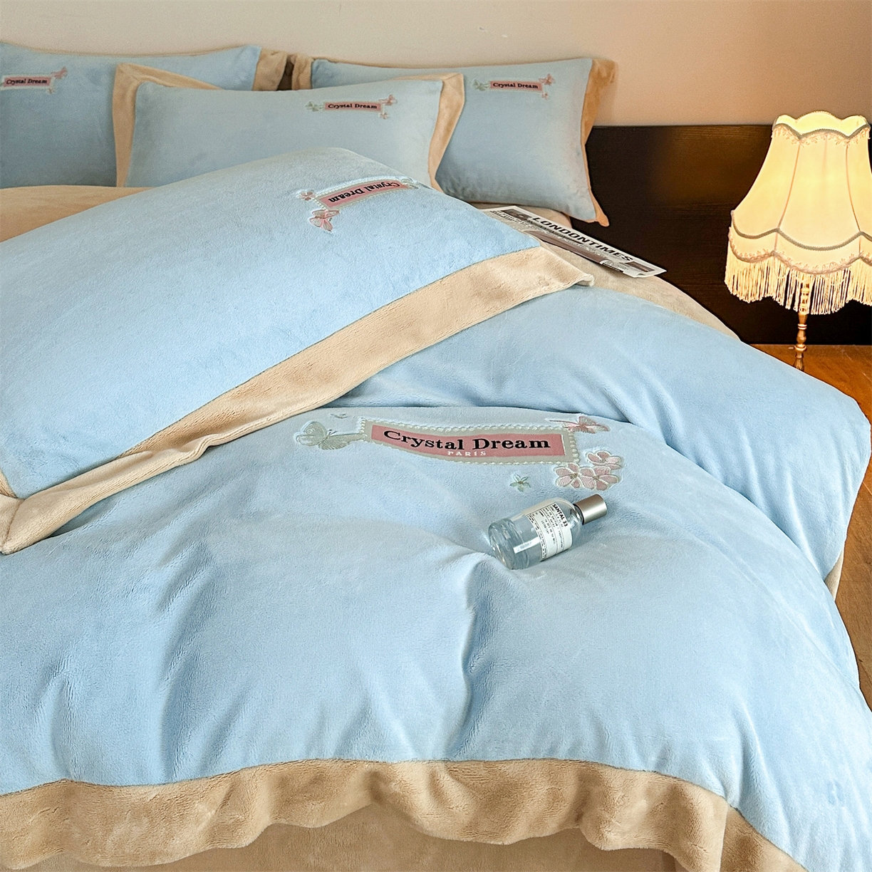 91家纺网 家纺一手货源 找家纺 （总）梦幻之城 2025新款牛奶绒刺绣款四件套-梦菲