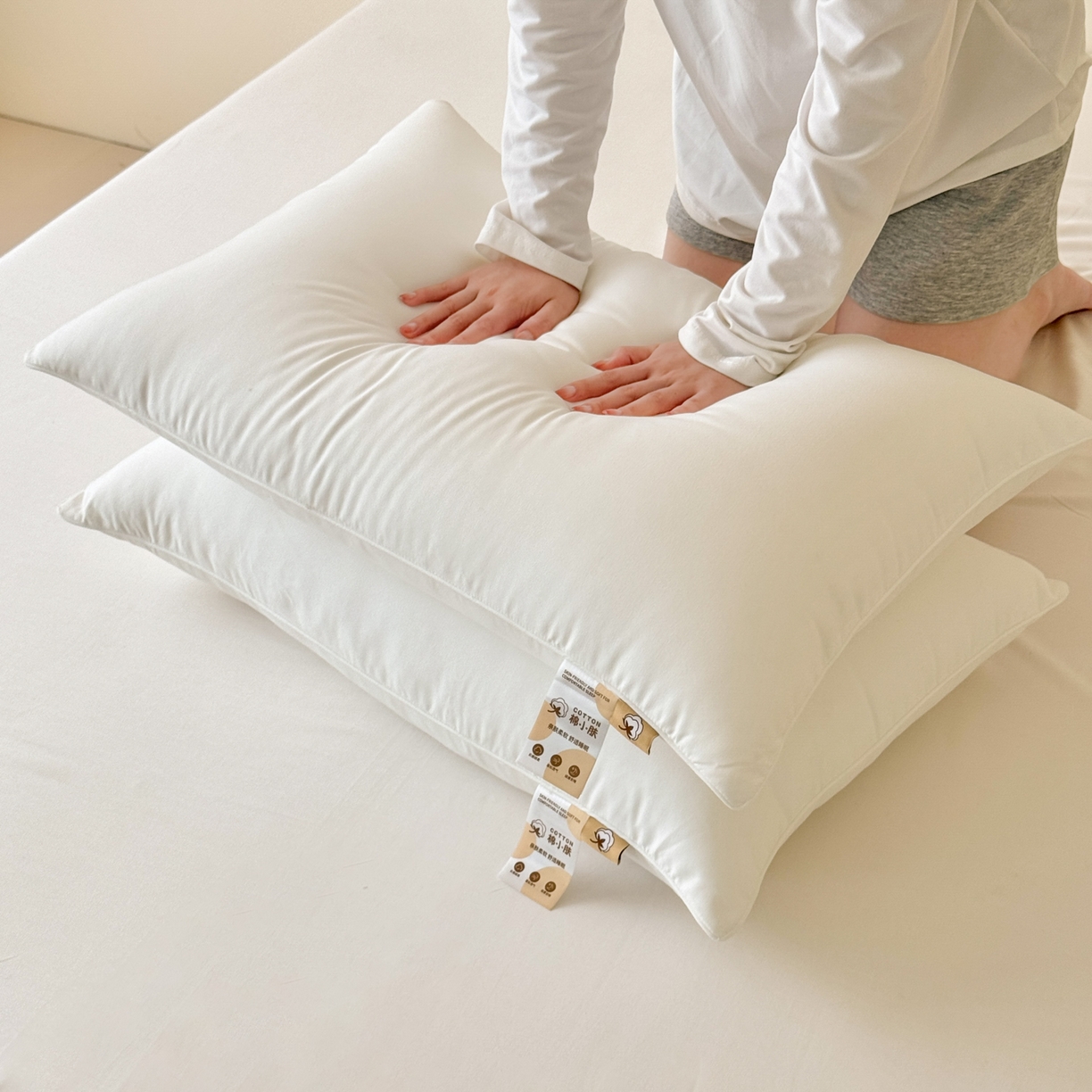 91家纺网 家纺一手货源 找家纺 （总）丽涵家纺 2025新款超柔静音磨绒绵柔单人枕头枕芯