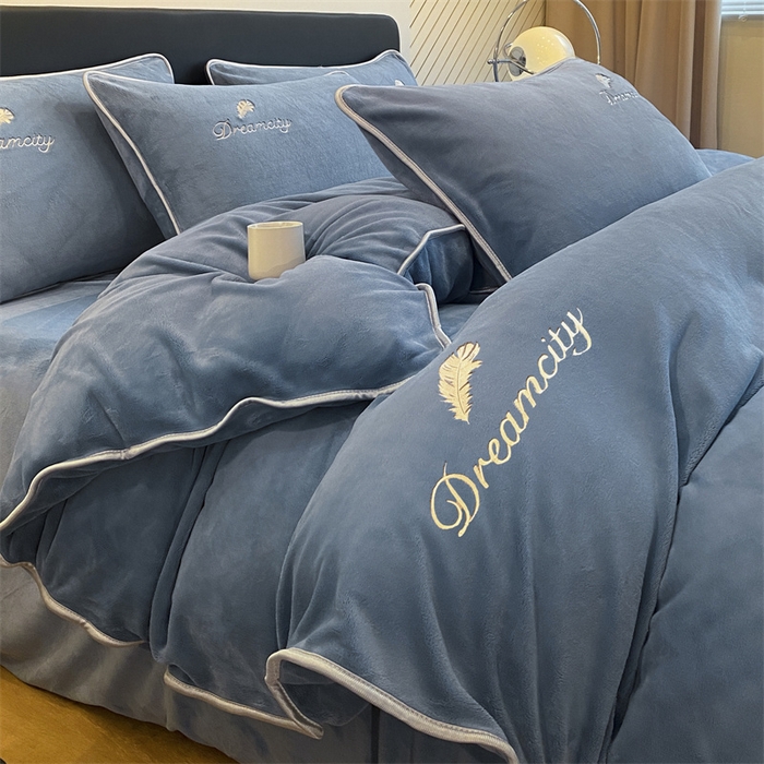 （总）梦幻之城 2025新款牛奶绒刺绣款四件套-寐羽B款