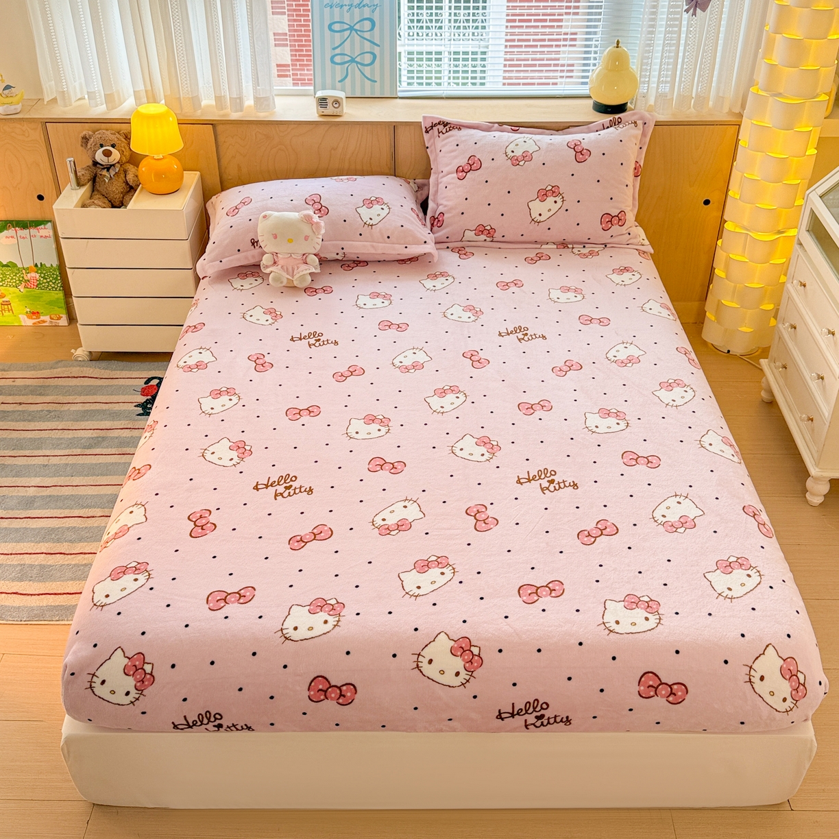 91家纺网 家纺一手货源 找家纺 （总）名兮-2025经典奥特曼-三丽鸥高克重印花牛奶绒床笠