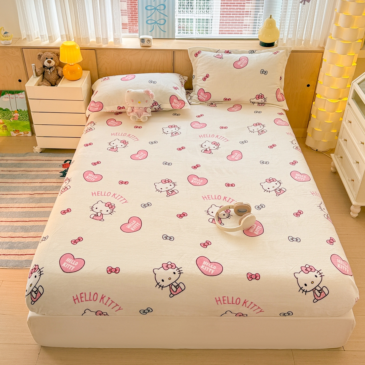 91家纺网 家纺一手货源 找家纺 （总）名兮-2025经典奥特曼-三丽鸥高克重印花牛奶绒床笠