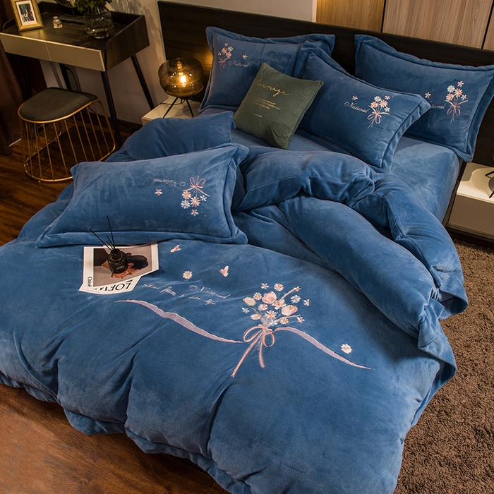 91家纺网 家纺一手货源 找家纺 （总）绒博士 2025新款220g高克重博士绒秋冬保暖四件套--倾城之恋