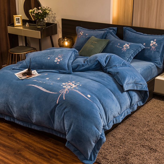 91家纺网 家纺一手货源 找家纺 （总）绒博士 2025新款220g高克重博士绒秋冬保暖四件套--倾城之恋