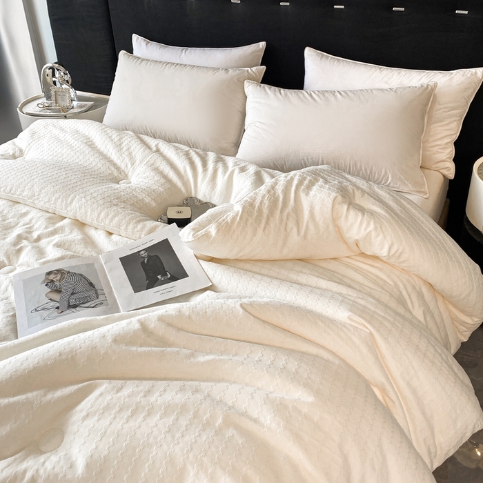 91家纺网 家纺一手货源 找家纺 （总）一加一 2025新款A类全棉原棉提花大豆被被子被芯