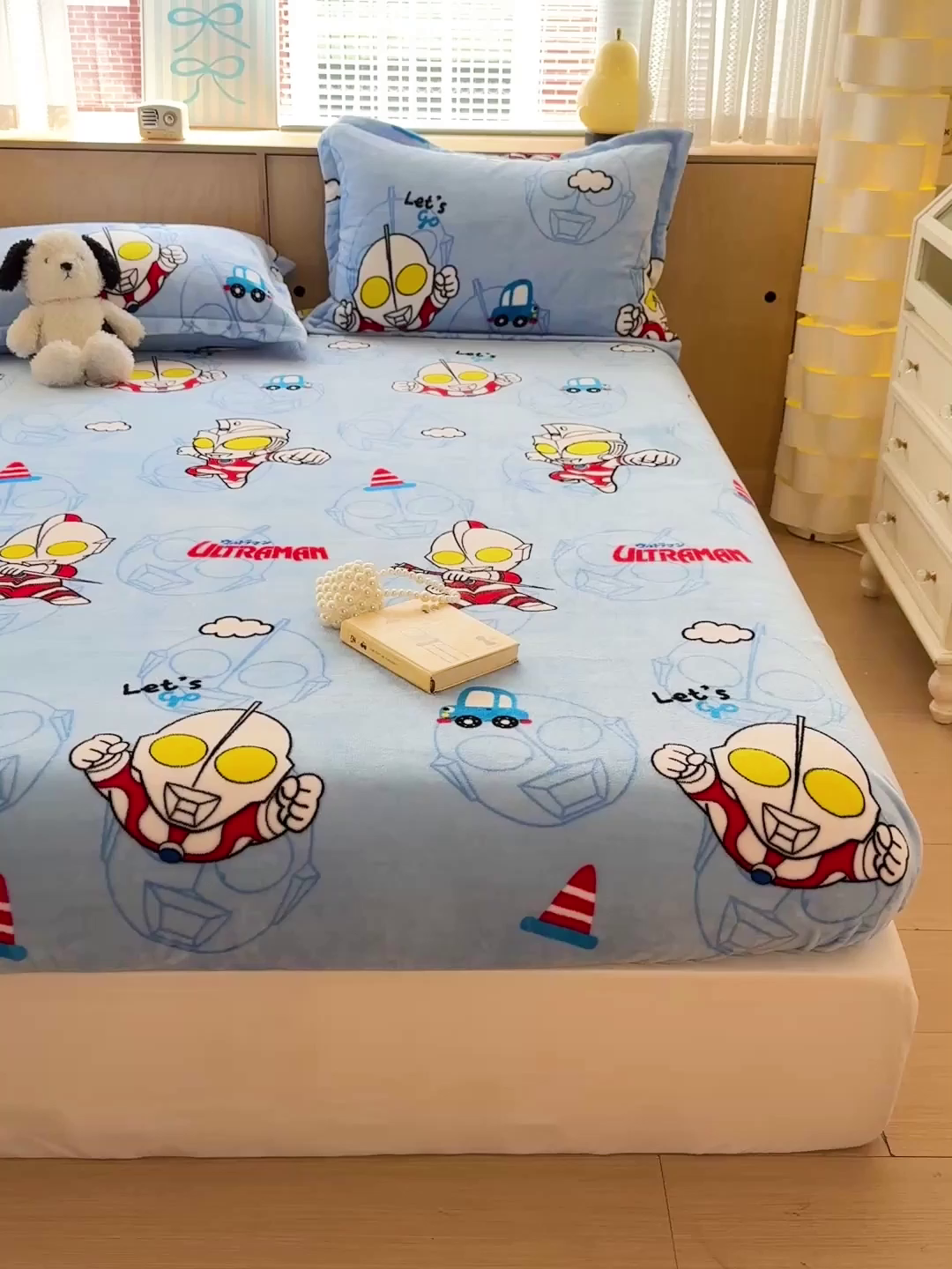 91家纺网 家纺一手货源 找家纺 （总）名兮-2025经典奥特曼-三丽鸥高克重印花牛奶绒床笠