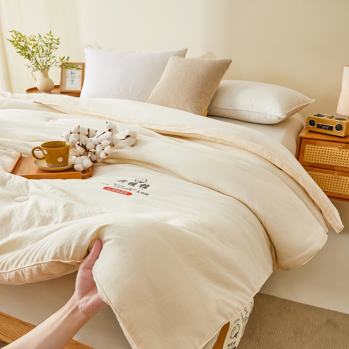 91家纺网 家纺一手货源 找家纺 （总）逸居家纺 2025新款A类立体新疆棉花被子被芯