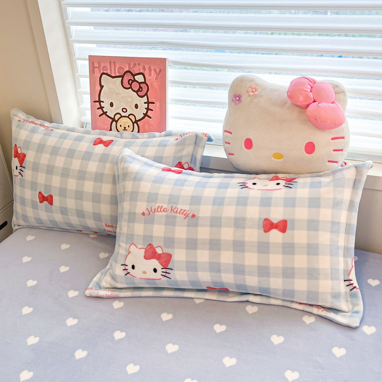 91家纺网 家纺一手货源 找家纺 暮思家居 2025新款三丽鸥正版授权少女可爱卡通加厚牛奶绒羊羔绒毛毯多功能四季毛毯四件套 羊羔绒-乖巧KT