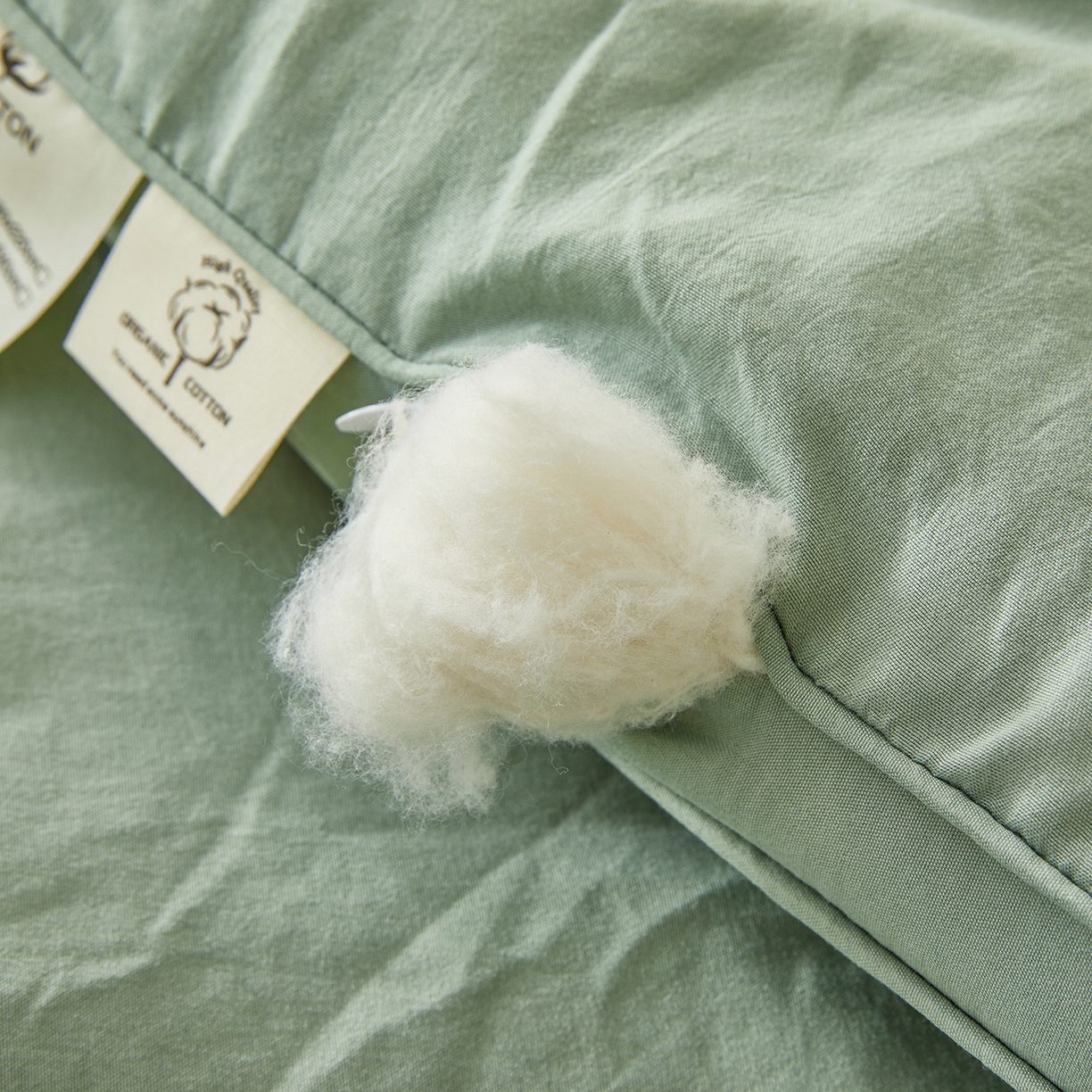 91家纺网 家纺一手货源 找家纺 逸居家纺 2025新款A类立体新疆棉花被子被芯 立体棉花被 青雅绿