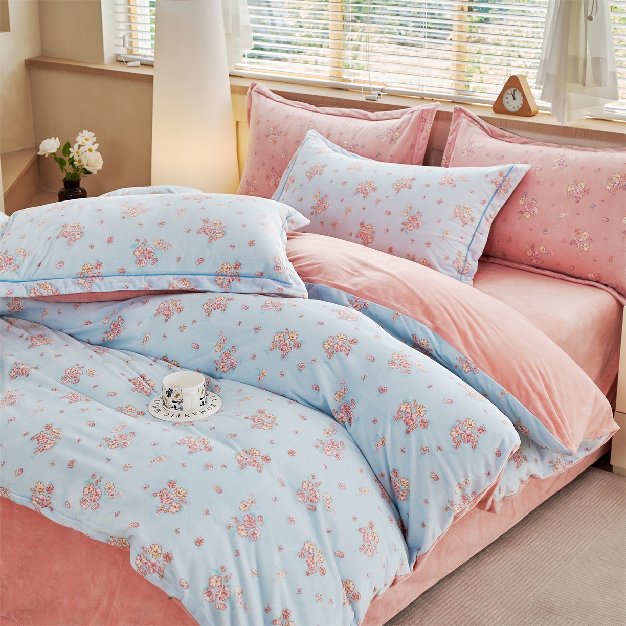 91家纺网 家纺一手货源 找家纺 （总）喜四方 2025新款超细旦婴儿宝宝绒印花四件套