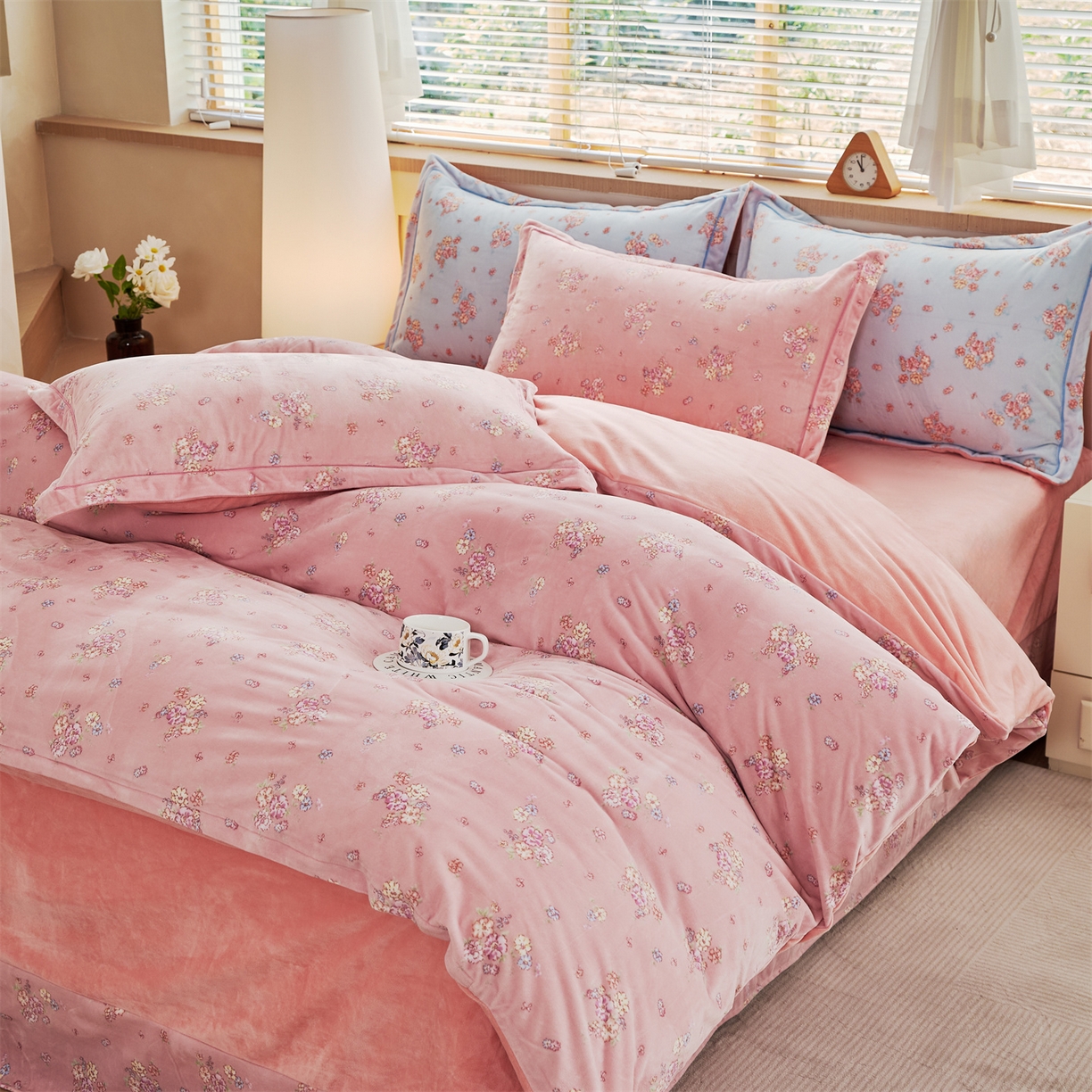 91家纺网 家纺一手货源 找家纺 （总）喜四方 2025新款超细旦婴儿宝宝绒印花四件套