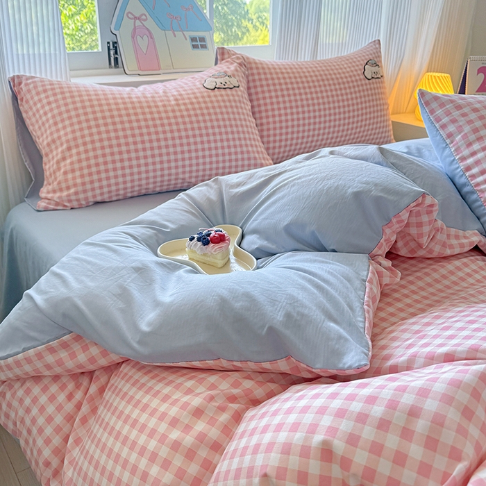 91家纺网 家纺一手货源 找家纺 沃朴家居 2025新款萌趣水洗棉毛巾绣四件套 开心狗狗