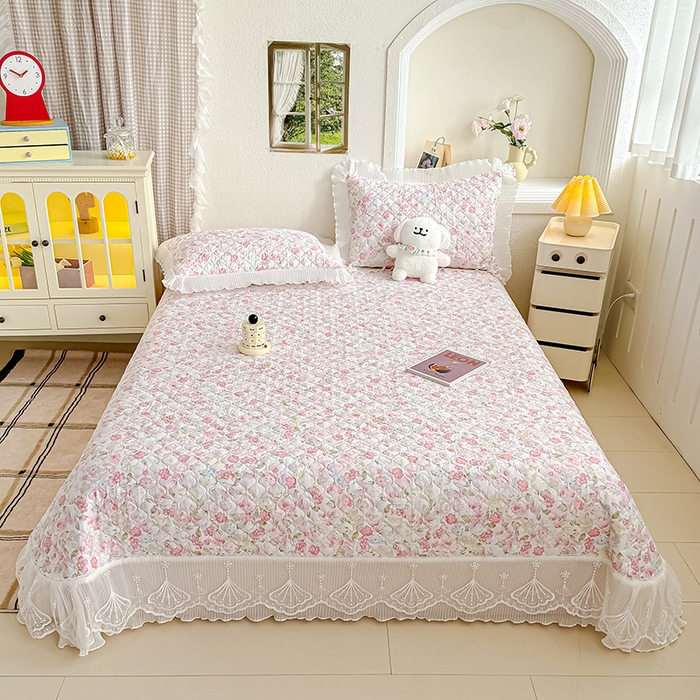 91家纺网 家纺一手货源 找家纺 （总）冬然 2025新款全棉床盖纯棉床盖夹棉床单全棉床单纯棉床单