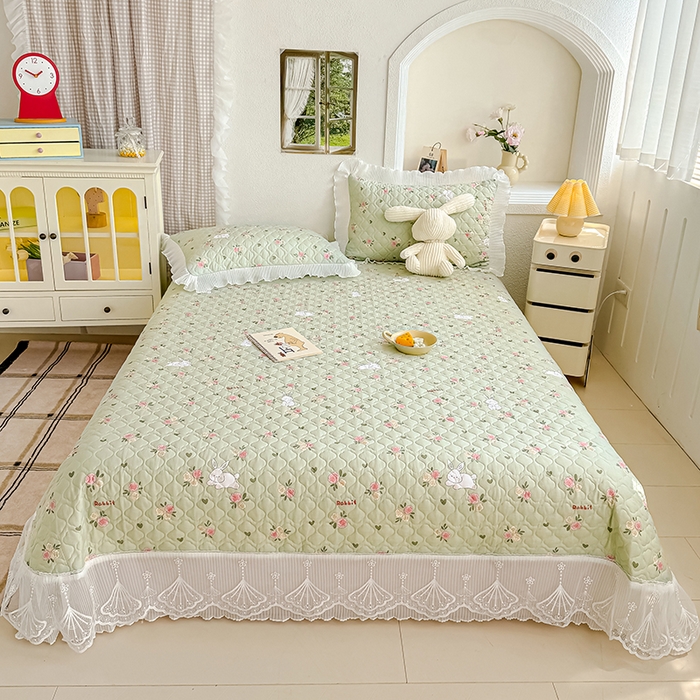 91家纺网 家纺一手货源 找家纺 （总）冬然 2025新款全棉床盖纯棉床盖夹棉床单全棉床单纯棉床单