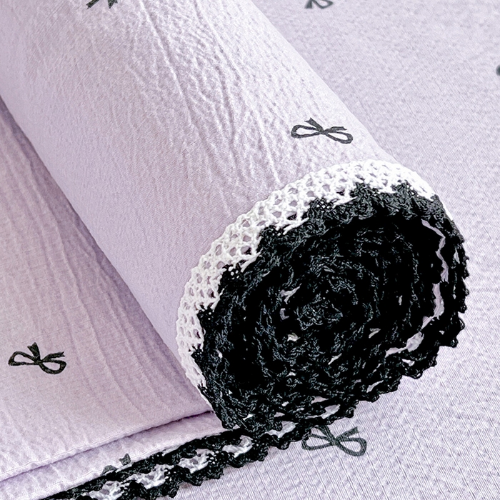 91家纺网 家纺一手货源 找家纺 鑫利来家纺 2025新款云感皱皱纱枕套镂空花边单品枕套 小紫情调