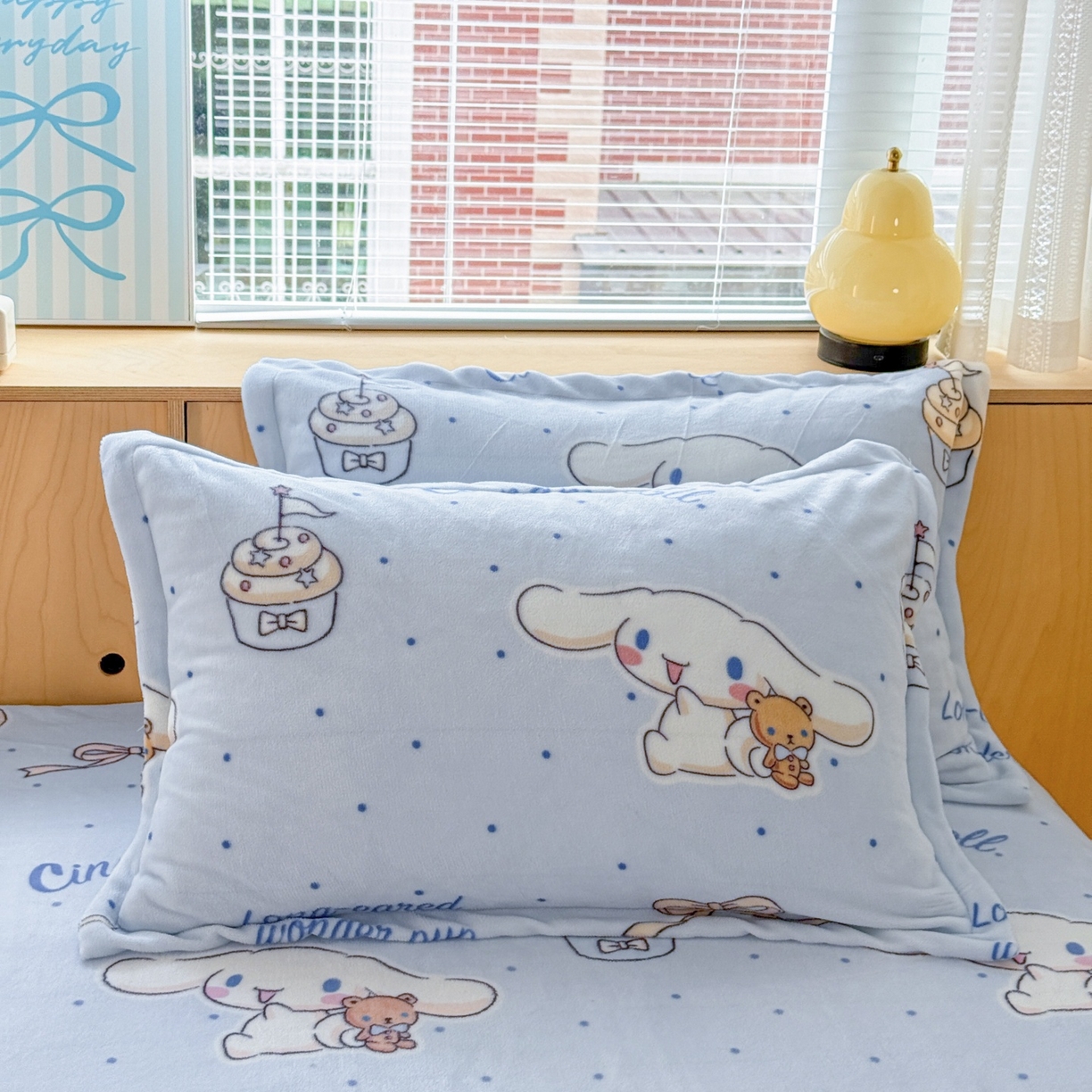 91家纺网 家纺一手货源 找家纺 名兮-2025经典奥特曼-三丽鸥高克重印花牛奶绒床笠 甜品大耳狗