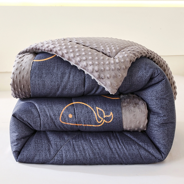 91家纺网 家纺一手货源 找家纺 云家 2025新款豆豆绒被子被芯夏凉被空调被四季被 海豚王国