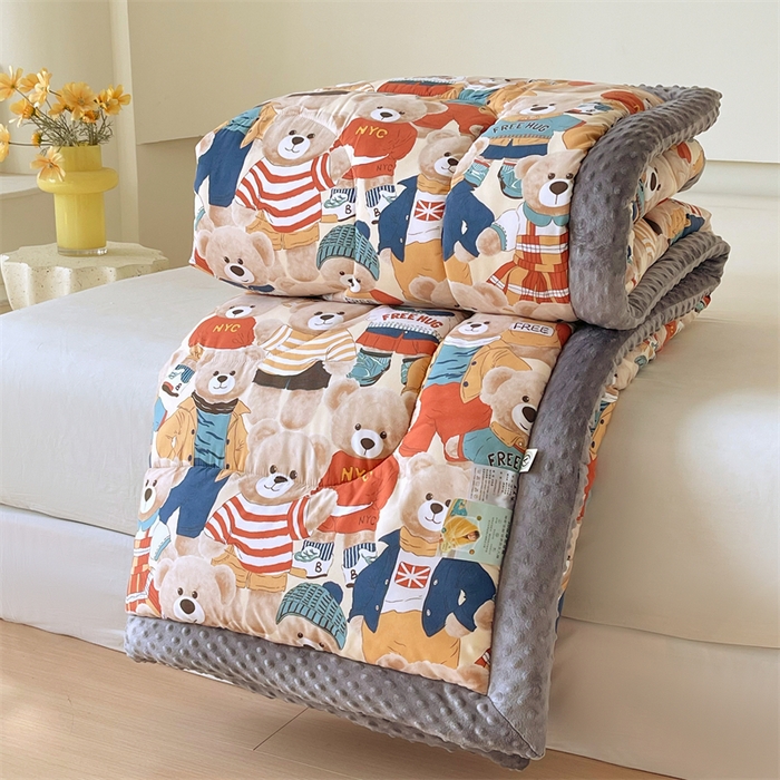 91家纺网 家纺一手货源 找家纺 云家 2025新款豆豆绒被子被芯夏凉被空调被四季被 爱德华