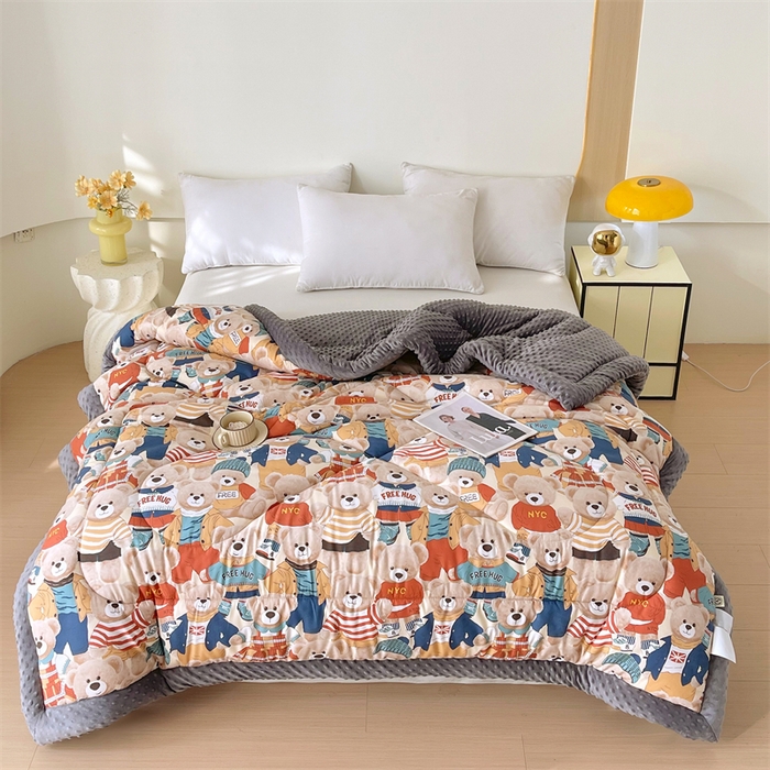 91家纺网 家纺一手货源 找家纺 云家 2025新款豆豆绒被子被芯夏凉被空调被四季被 爱德华