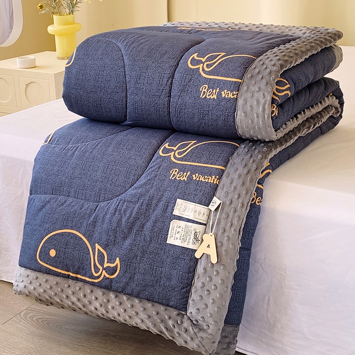 云家 2025新款豆豆绒被子被芯夏凉被空调被四季被 海豚王国