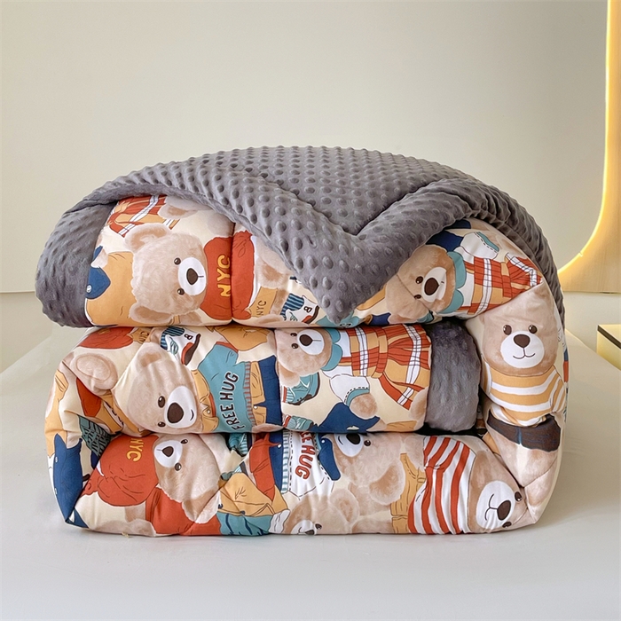 91家纺网 家纺一手货源 找家纺 云家 2025新款豆豆绒被子被芯夏凉被空调被四季被 爱德华