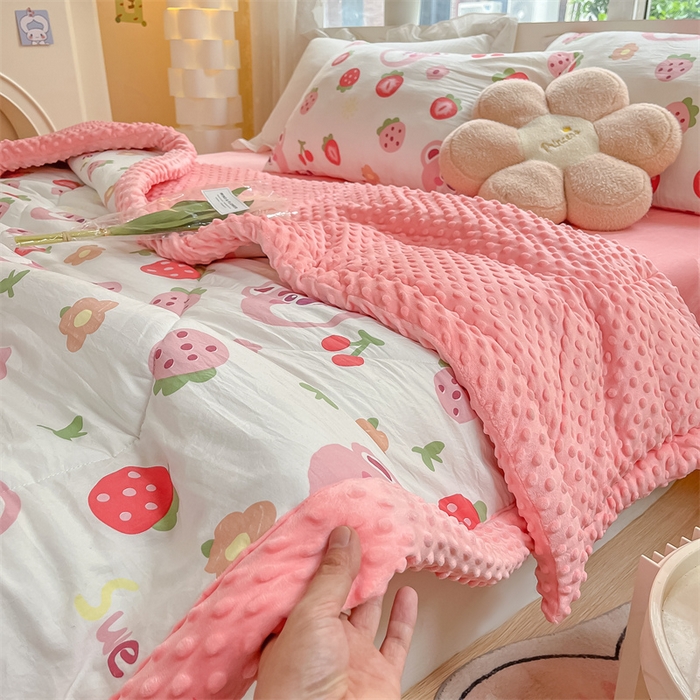 91家纺网 家纺一手货源 找家纺 （总）云家 2025新款豆豆绒被子被芯夏凉被空调被四季被