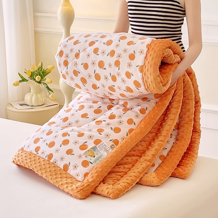 91家纺网 家纺一手货源 找家纺 云家 2025新款豆豆绒被子被芯夏凉被空调被四季被 大吉大利