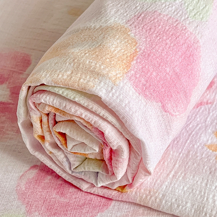 91家纺网 家纺一手货源 找家纺 逸林家纺《原希尔顿逸林》 2025新款皱皱纱枕套镂空花边单品枕套 春风里