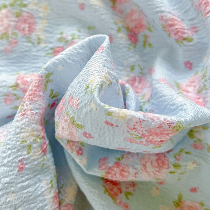 91家纺网 家纺一手货源 找家纺 逸林家纺《原希尔顿逸林》 2025新款皱皱纱枕套镂空花边单品枕套 粉黛-蓝