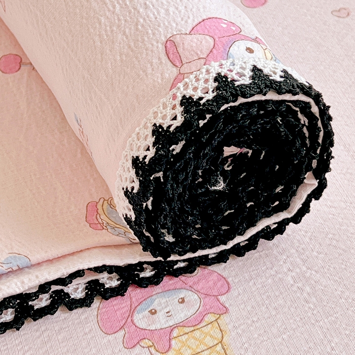 91家纺网 家纺一手货源 找家纺 逸林家纺《原希尔顿逸林》 2025新款皱皱纱枕套镂空花边单品枕套 小鸥