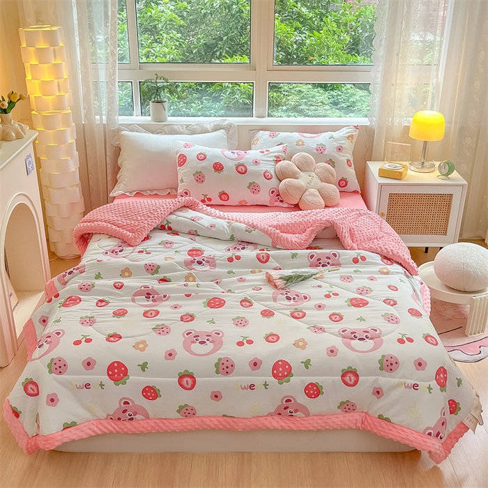 91家纺网 家纺一手货源 找家纺 （总）云家 2025新款豆豆绒被子被芯夏凉被空调被四季被