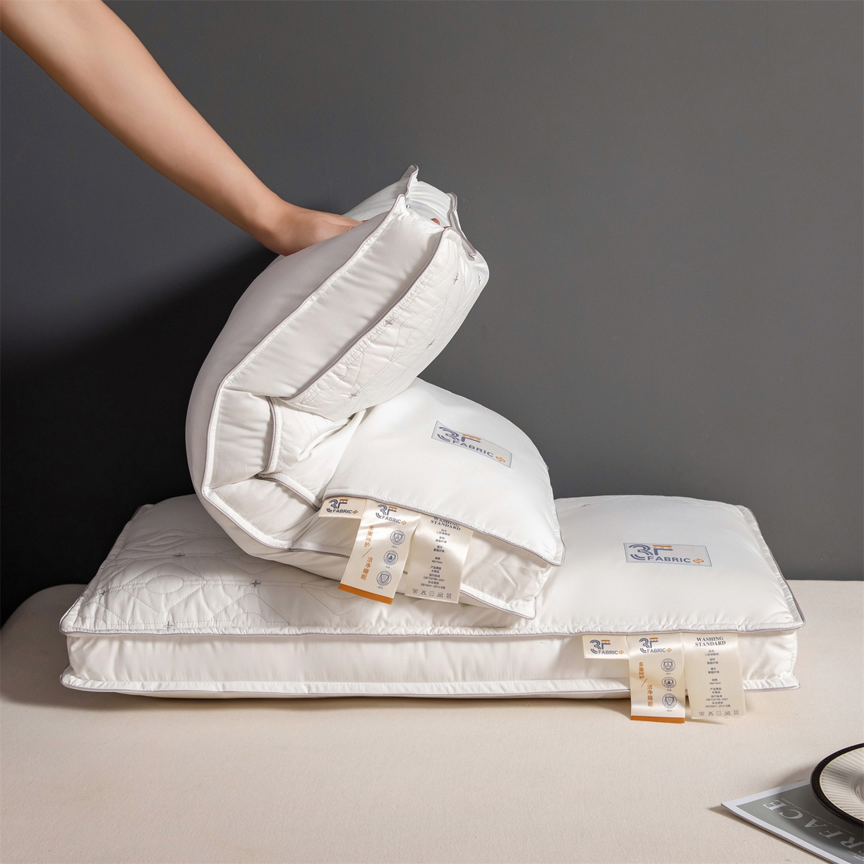 91家纺网 家纺一手货源 找家纺 （总）麦肯锡 2025新款3F净眠枕 枕头枕芯