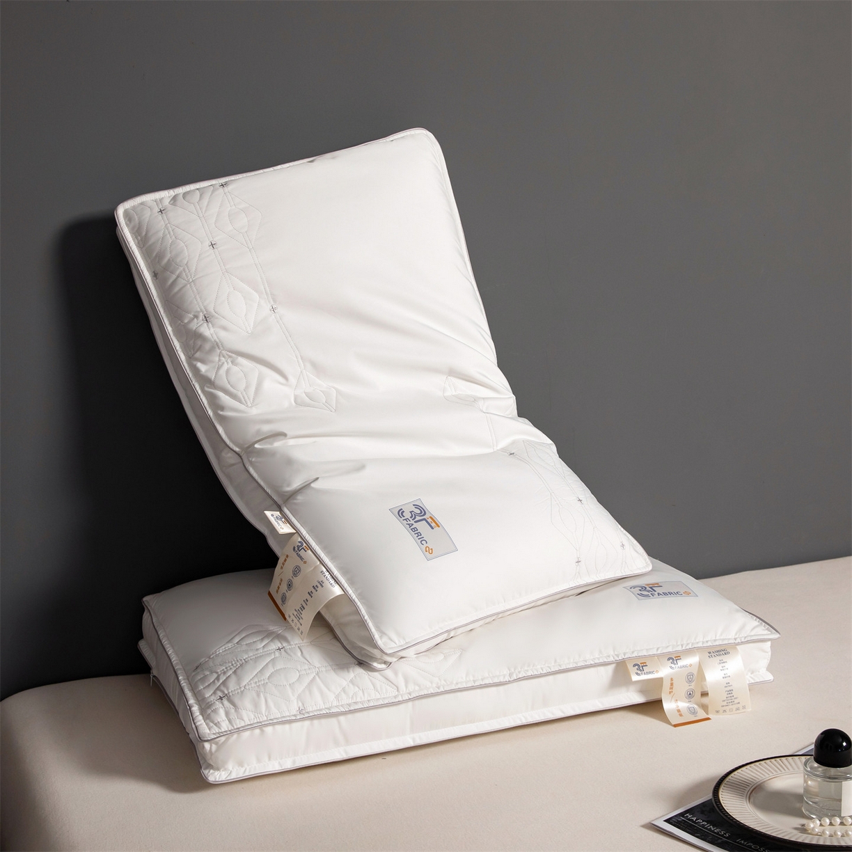 91家纺网 家纺一手货源 找家纺 麦肯锡 2025新款3F净眠枕 枕头枕芯 白色