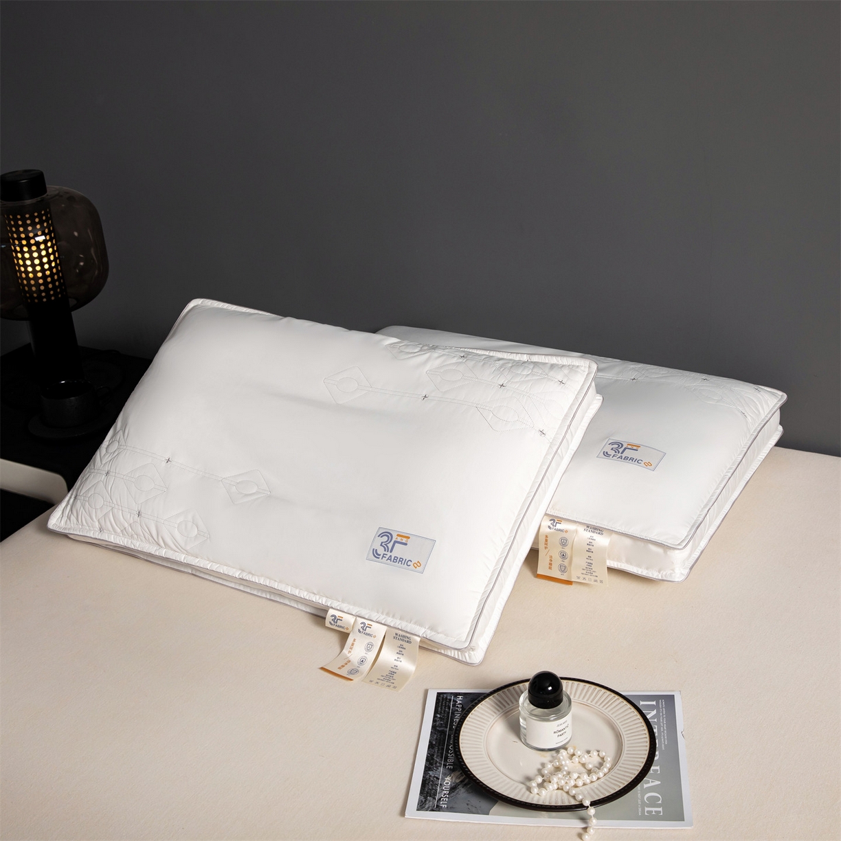 91家纺网 家纺一手货源 找家纺 麦肯锡 2025新款3F净眠枕 枕头枕芯 白色