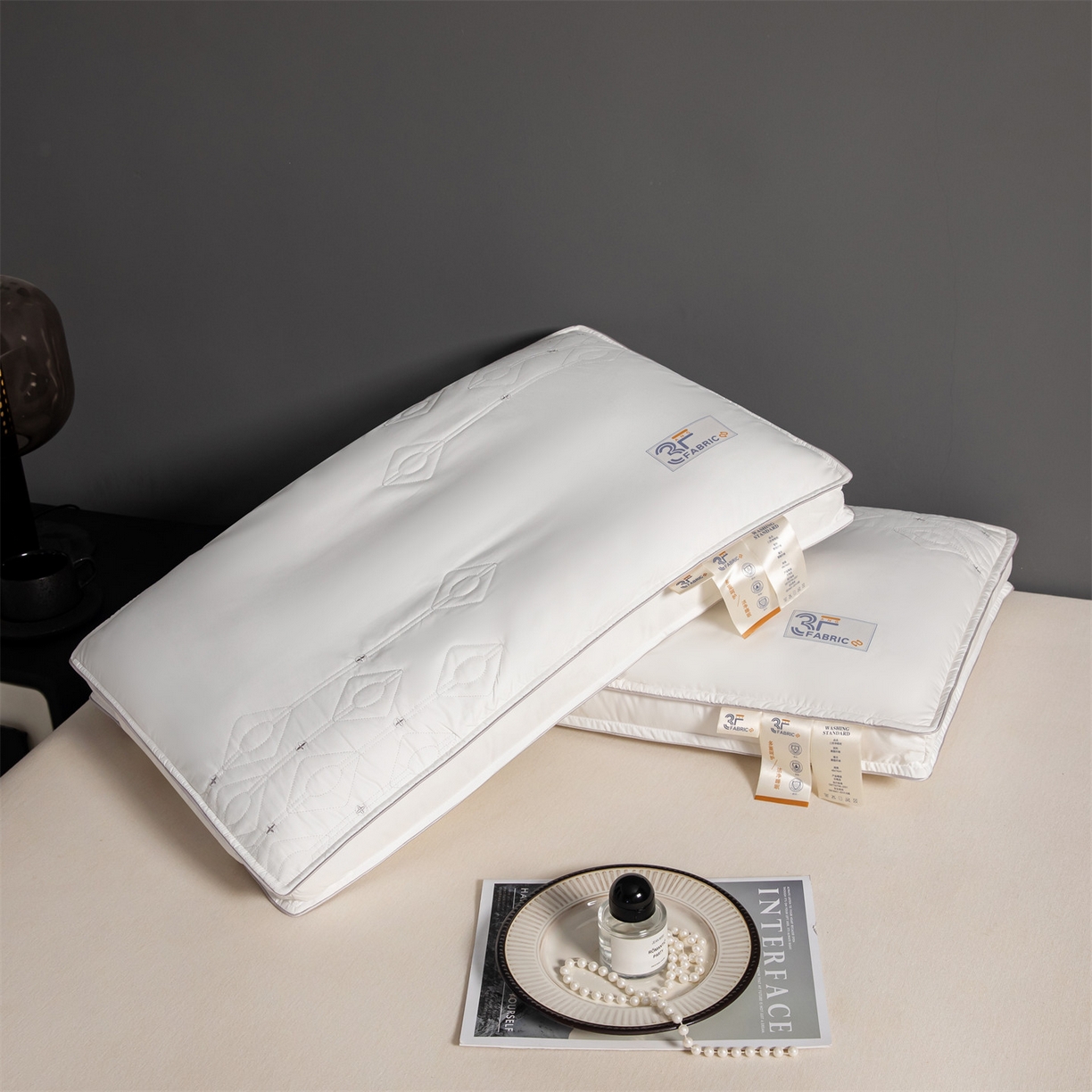 91家纺网 家纺一手货源 找家纺 麦肯锡 2025新款3F净眠枕 枕头枕芯 白色