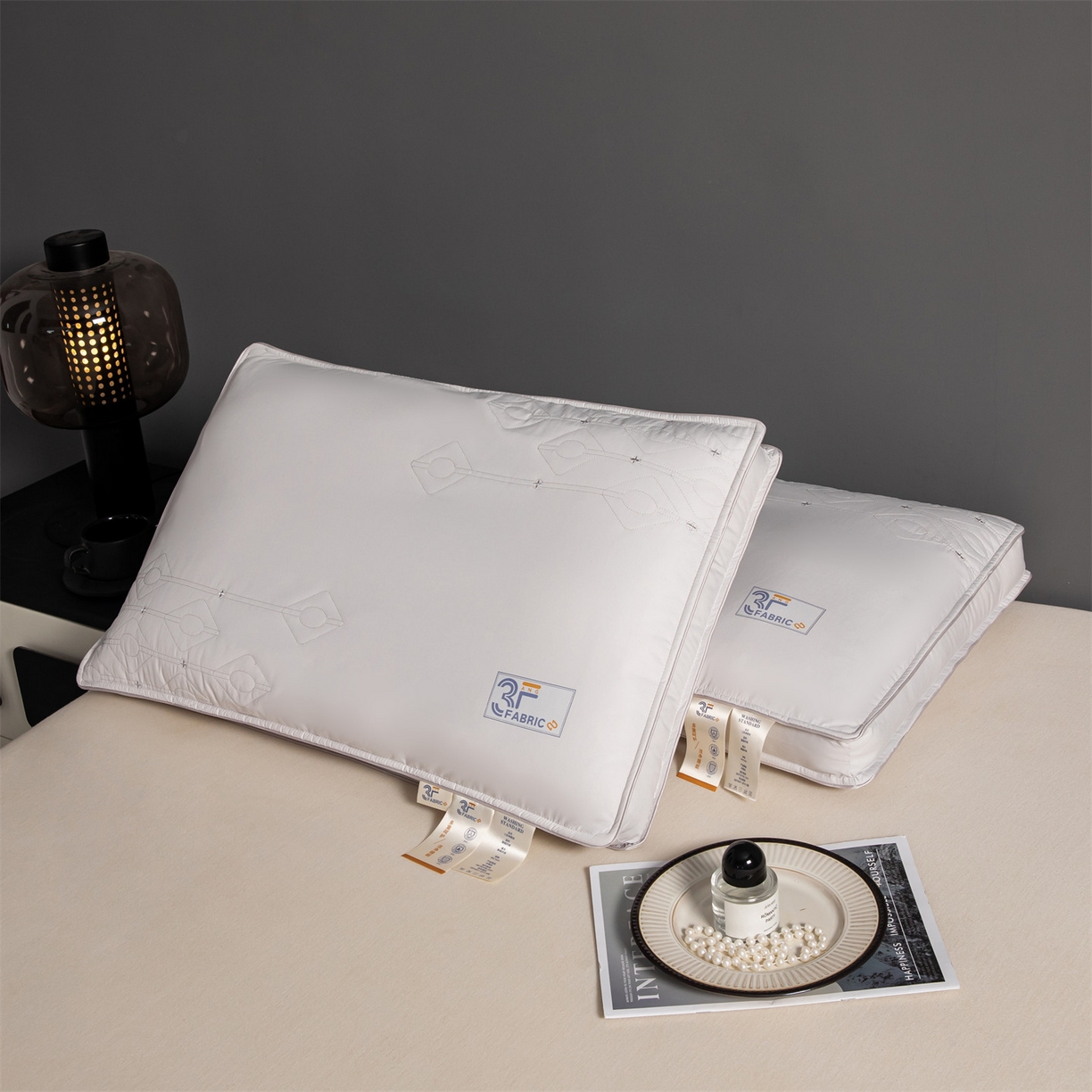 91家纺网 家纺一手货源 找家纺 麦肯锡 2025新款3F净眠枕 枕头枕芯 灰色