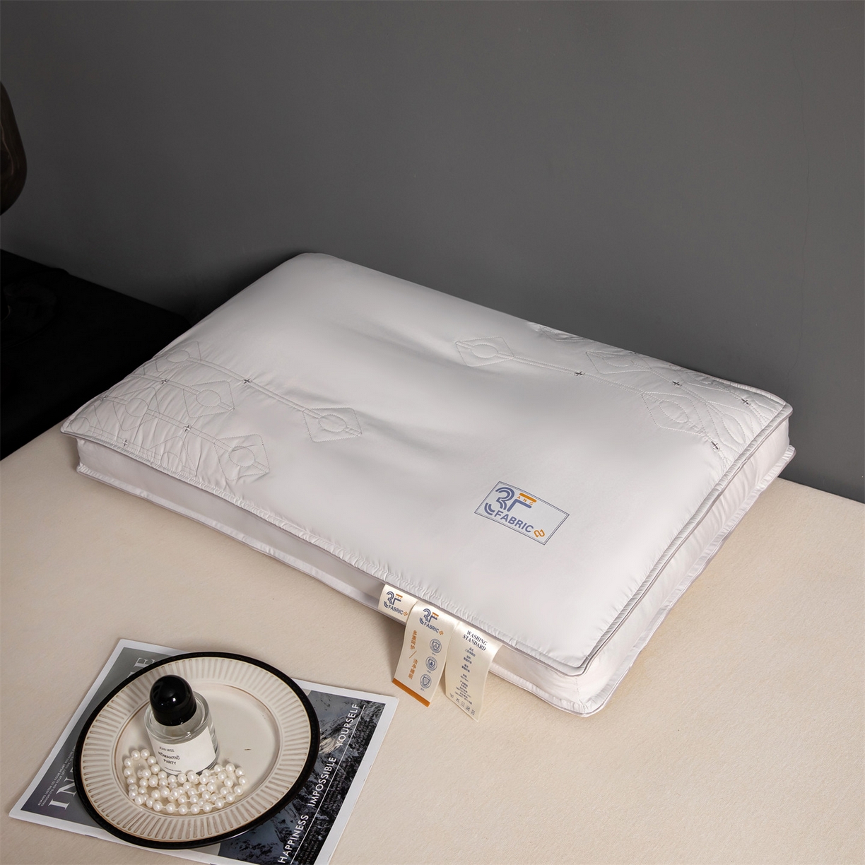 91家纺网 家纺一手货源 找家纺 麦肯锡 2025新款3F净眠枕 枕头枕芯 灰色