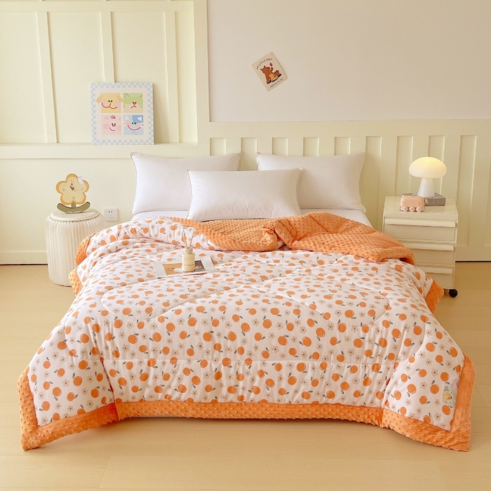 91家纺网 家纺一手货源 找家纺 云家 2025新款豆豆绒被子被芯夏凉被空调被四季被 大吉大利