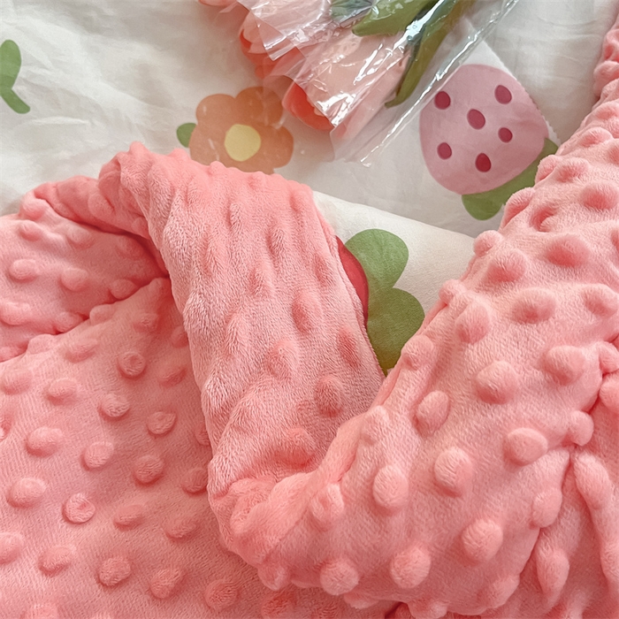 91家纺网 家纺一手货源 找家纺 云家 2025新款豆豆绒被子被芯夏凉被空调被四季被 草莓小熊