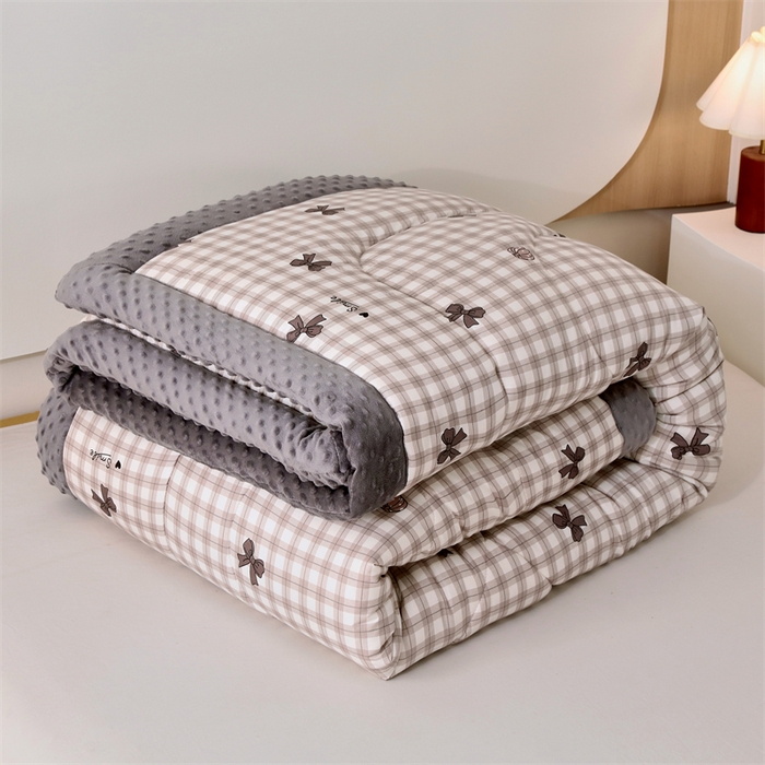 91家纺网 家纺一手货源 找家纺 云家 2025新款豆豆绒被子被芯夏凉被空调被四季被 蝶恋曲-灰