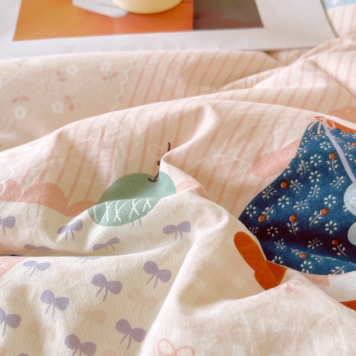 91家纺网 家纺一手货源 找家纺 云家 2025新款豆豆绒被子被芯夏凉被空调被四季被 兔小姐