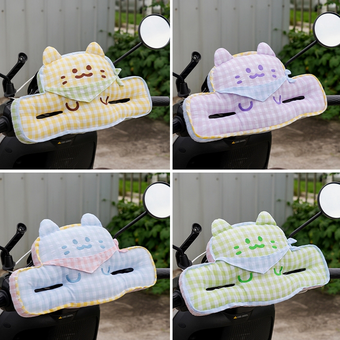 91家纺网 家纺一手货源 找家纺 （总）仟亿莱 2025新款方巾格子喵儿童防撞垫