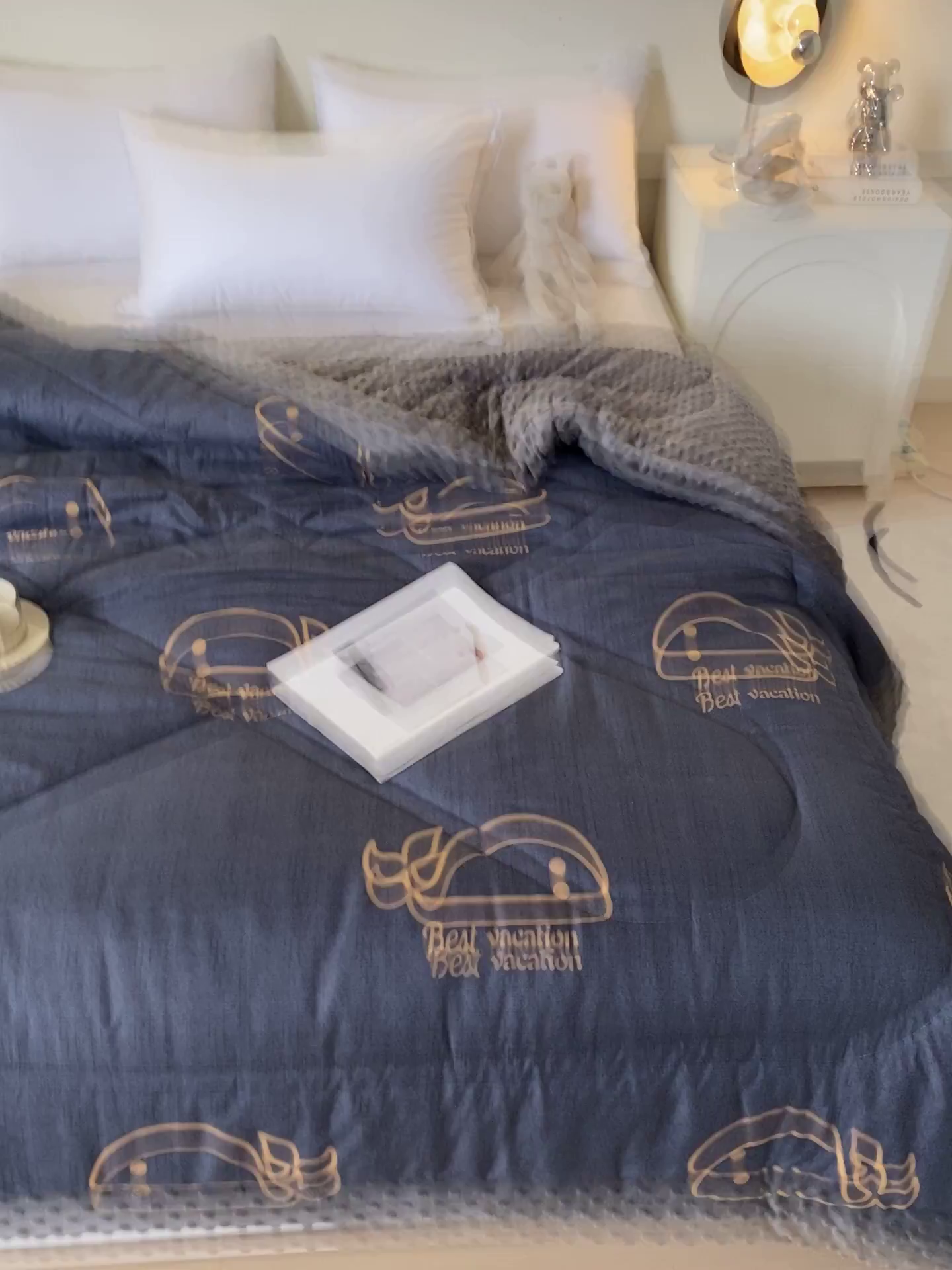 91家纺网 家纺一手货源 找家纺 云家 2025新款豆豆绒被子被芯夏凉被空调被四季被 海豚王国