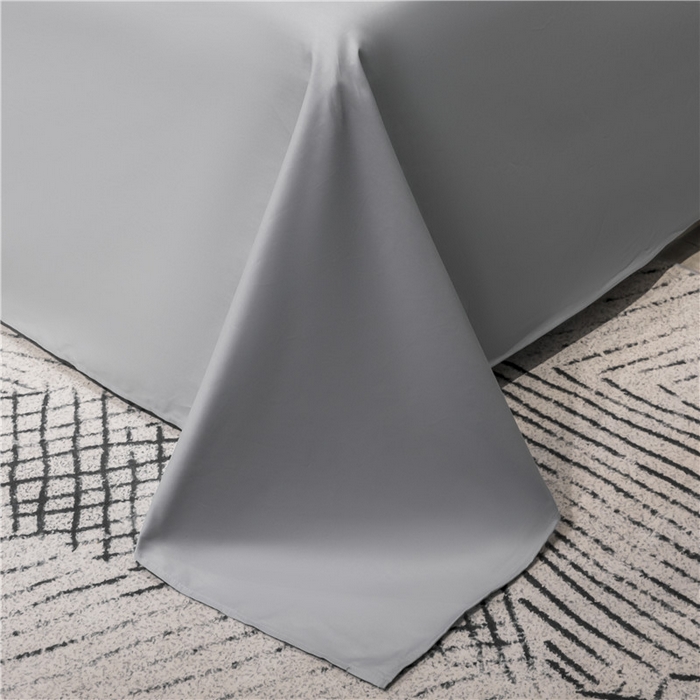 91家纺网 家纺一手货源 找家纺 小叮当家纺仓储工厂店 2025新款(热买家秀不断货)40s贡缎长绒棉纯棉字母款全棉四件套轻奢床上用品 深灰浅灰