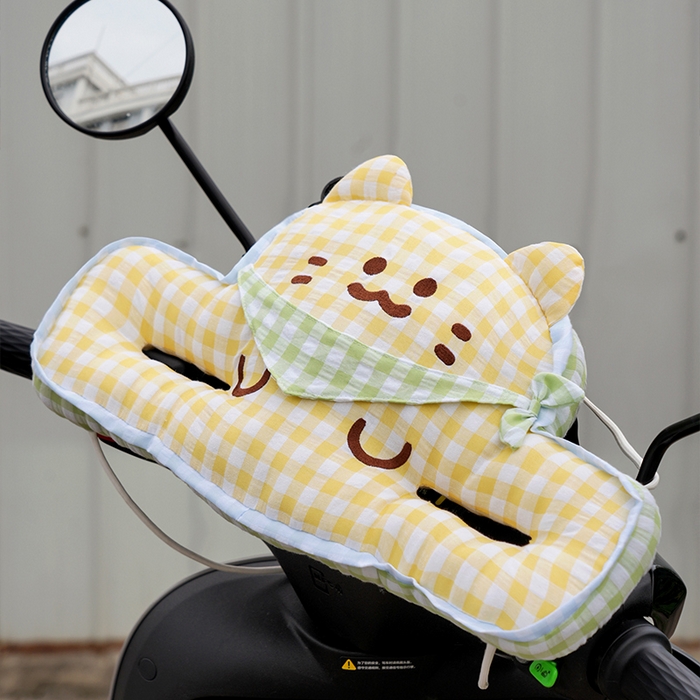 91家纺网 家纺一手货源 找家纺 （总）仟亿莱 2025新款方巾格子喵儿童防撞垫