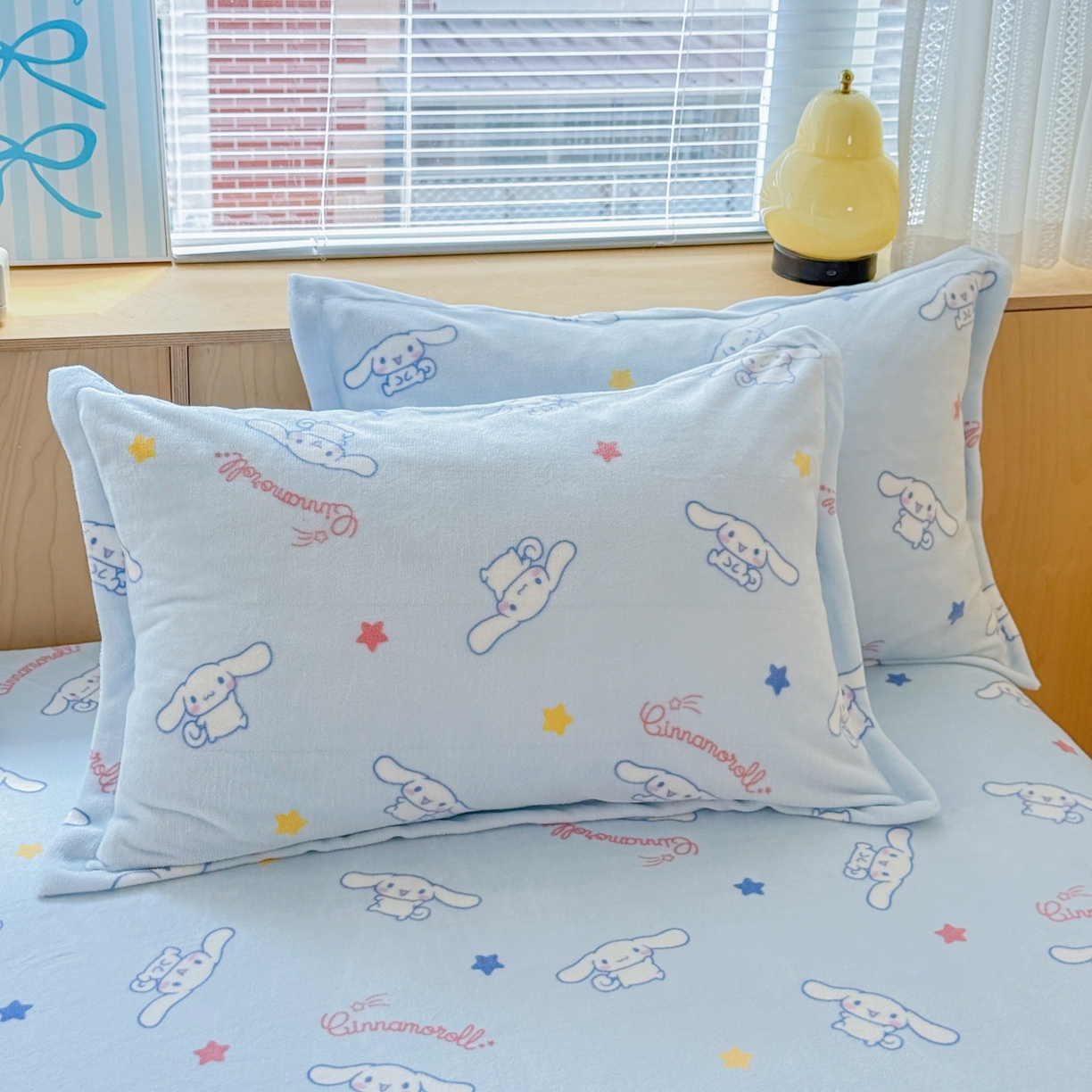 91家纺网 家纺一手货源 找家纺 名兮-2025经典奥特曼-三丽鸥高克重印花牛奶绒床笠 星星大耳狗