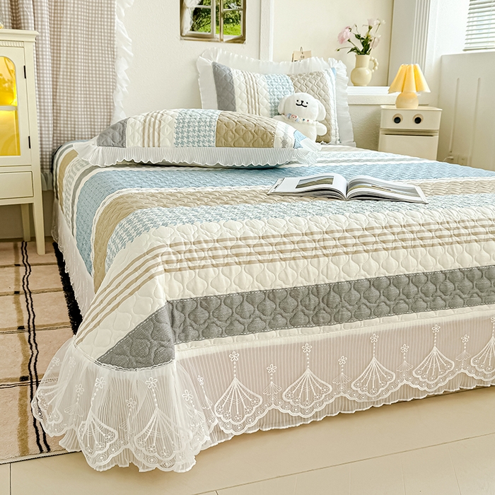 91家纺网 家纺一手货源 找家纺 冬然 2024新款全棉床盖纯棉床盖夹棉床单全棉床单纯棉床单 多彩时光