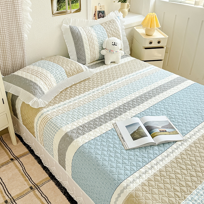 91家纺网 家纺一手货源 找家纺 冬然 2024新款全棉床盖纯棉床盖夹棉床单全棉床单纯棉床单 多彩时光